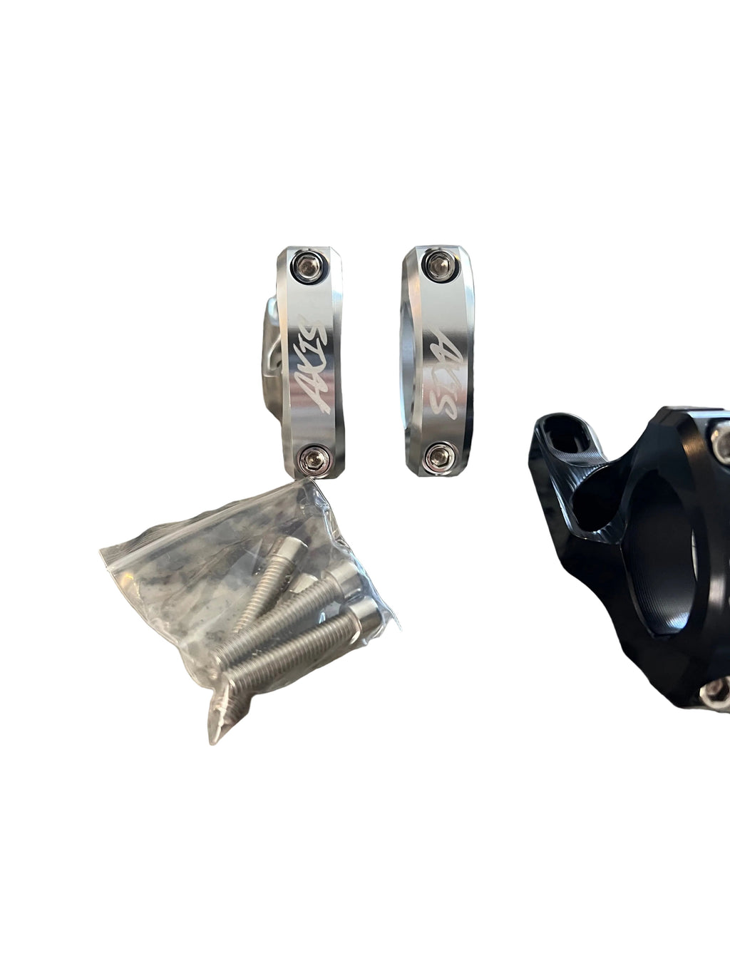 31.8mm Direct Mount Handlebar Clamp Set (Black or Silver)