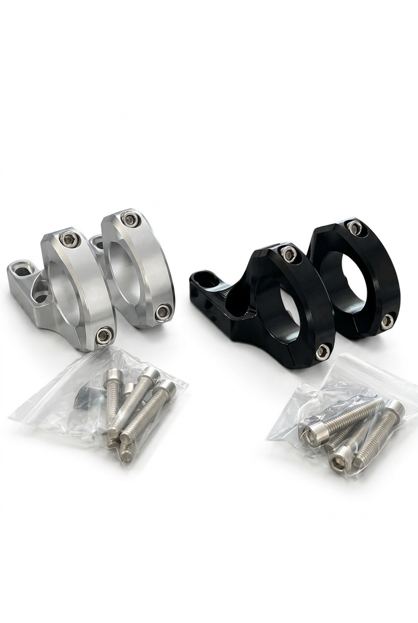 31.8mm Direct Mount Handlebar Clamp Set (Black or Silver)